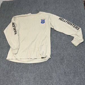 Harlem Hell fighters Tshirt  Long Sleeve Size Medium Rattlesnake Insignia  Patch